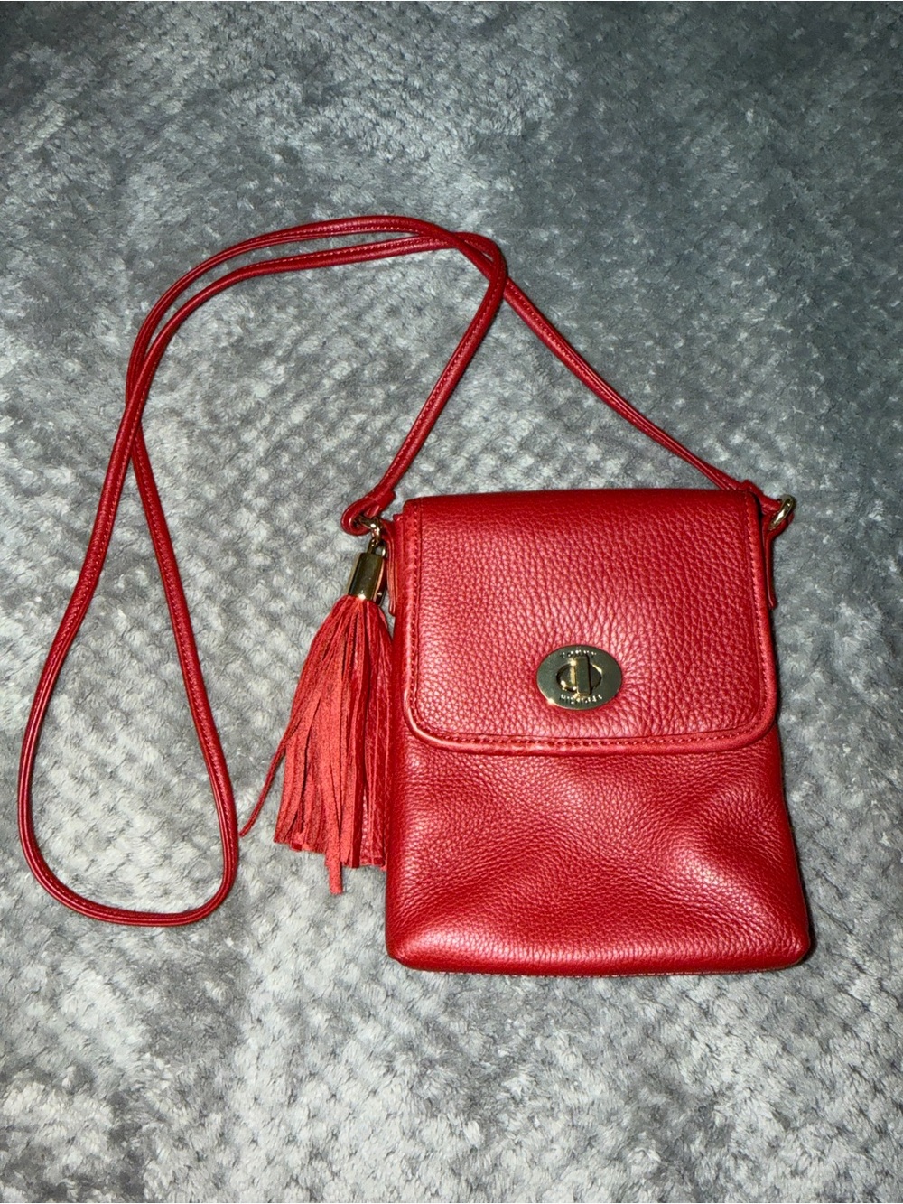 Tommy Hilfiger Red Crossbody Tassel Bag